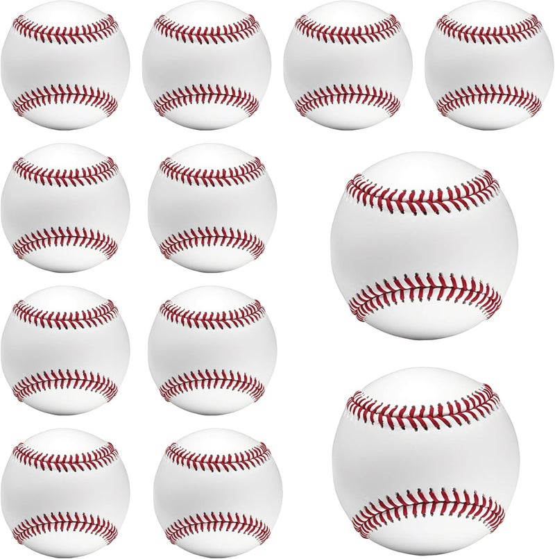 OMYOPY Tballs Training Baseballs Sponge Rubber Core, Reduced Impact Safety Baseballs, Unmarked Tee Ball Practice Baseball for League Play, Pitching, Hitting, Fielding, Autograph, Gifts - Image 1
